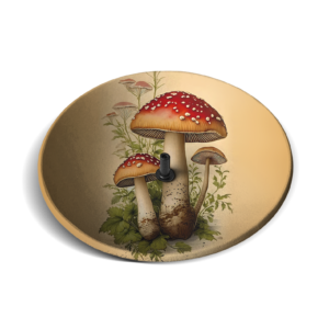 Incensário Vidro 9 cm Cogumelo Vintage