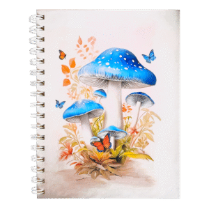 Caderno 16 x 22 cm Cogumelo Azul