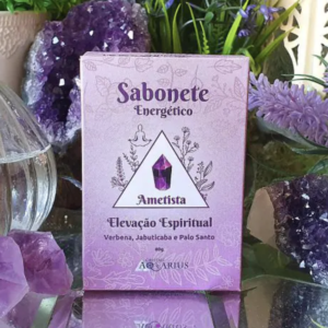 Sabonete de Ametista Elevação Espiritual Verbena, Palo Santo e Jabuticaba 80g