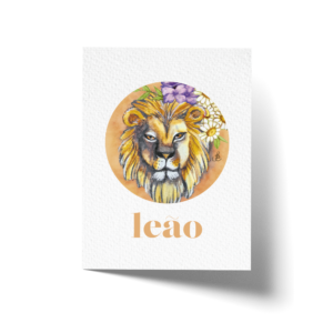 Cartão Comemorativo 7,5 x 10 cm Signo Leão