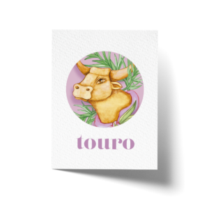 Cartão Comemorativo 7,5 x 10 cm Signo Touro