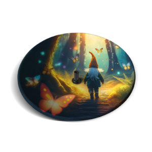 Incensário Vidro 9 cm Gnomo na Floresta