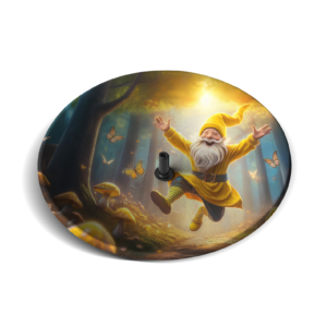 Incensário Vidro 9 cm Gnomo da Alegria