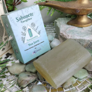 Sabonete de Amazonita Boa Sorte com Frutas Cítricas, Andiroba e Amora 80g